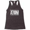 never trust an atom   make up everything Racerback Tank