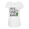 Made With Lots Of Love And a Little Science Maternity Scoop Neck T-shirt