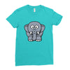 kids elephant Ladies Fitted T-Shirt