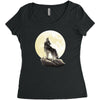 howl at the moon Women's Triblend Scoop T-shirt