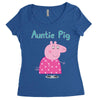 peppa pig auntie pig Women's Triblend Scoop T-shirt