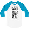 official t shirt red sleeping with sirens whole world lyrics all sizes 3/4 Sleeve Shirt