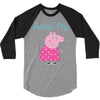 peppa pig auntie pig 3/4 Sleeve Shirt
