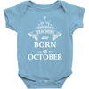 Legends Are Born In October Baby Onesie