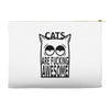 cats are fucking awesome Accessory Pouches
