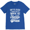 Don't Be Jealous I Know My Wife Is Smokin' Hot but She Can't Help It V-Neck Tee