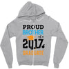 Class of 2017 Proud Brother Graduation Zipper Hoodie
