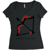 sagittarius rose Women's Triblend Scoop T-shirt