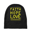 faith, hope and love Baby Beanies