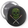 skull grass Pin-back button