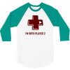 i'm with player 2 video game gamer computer geek nerd funny tee shirt 3/4 Sleeve Shirt