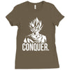 conquer   super saiyan goku Ladies Fitted T-Shirt