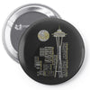 seattle skyline Pin-back button