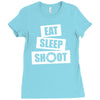 v5 eat sleep shoot Ladies Fitted T-Shirt