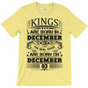 Real Kings Are Born On December 3 T-Shirt