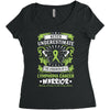 Never Underestimate The Strength Of A Lymphoma Cancer Warrior Women's Triblend Scoop T-shirt