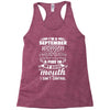 I Am A September Women Racerback Tank