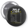 July Girl Facts Leo Pin-back button