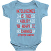 adapt or die encoded (white) Baby Bodysuit