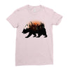 Bear Adventure With Rose Ladies Fitted T-Shirt