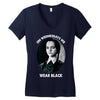on wednesdays we wear black Women's V-Neck T-Shirt
