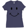 smiley face funny t shirt be happy love smile tee s 3xl Ladies Fitted T-Shirt