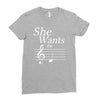 she wants the d black Ladies Fitted T-Shirt