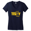 touchdown teddy Women's V-Neck T-Shirt
