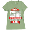 proud daughter dad Ladies Fitted T-Shirt
