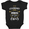 legendary riders are born in 1974 Baby Bodysuit