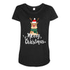 merry cristmas reindeer Maternity Scoop Neck T-shirt