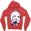 michael myers floral mask Zipper Hoodie