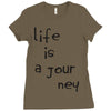 life is a journey Ladies Fitted T-Shirt