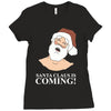 santa is coming Ladies Fitted T-Shirt