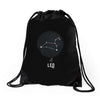 Leo Zodiac Sign Minimal Design Drawstring Bags