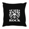 biker t shirt cafe racers ton up boys rockers greasers rock Throw Pillow