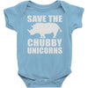 save the chubby unicorns Baby Onesie