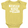 never trust a hippy Baby Onesie