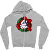 christmas wreath bluebie bust by bluekazenate Zipper Hoodie