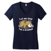 dreamer bear Women's V-Neck T-Shirt