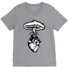 heart and nuclear explosion V-Neck Tee