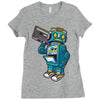 robot kicks Ladies Fitted T-Shirt