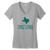 don't mess with tetris Women's V-Neck T-Shirt