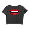 lips red Crop Top