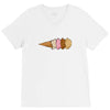 quadruple dip towe V-Neck Tee