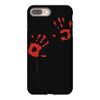 bloody hand print funny zombie kill undead blood horror killer iPhone 8 Plus Case