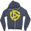 45 stereo adapter Zipper Hoodie