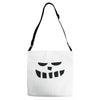 smiling teeth pumpkin face Adjustable Strap Totes
