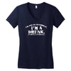 i'm not alcoholic i'm a drunk Women's V-Neck T-Shirt