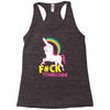 gay pride f#ck younicorn funny rude unicorn Racerback Tank